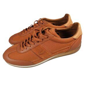 Lacoste Men's Angular 222-4 Sneakers Low-Top Shoes Brown/Off White Size US 9